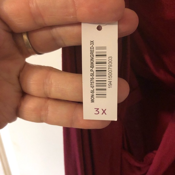 Women’s Plus 3X Sleepwear Adore Me NWT Crimson Red Gorgeous! - Picture 5 of 6